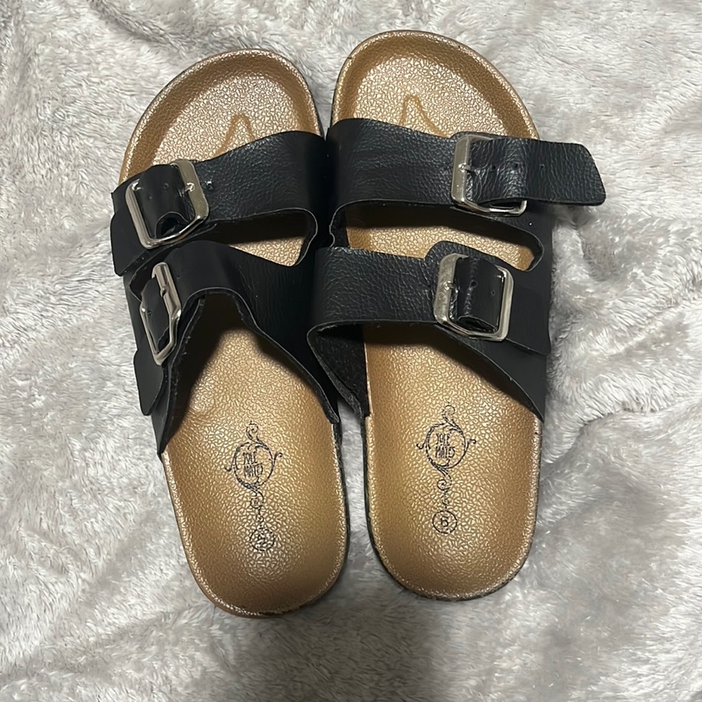 Black Adjustable Sandals